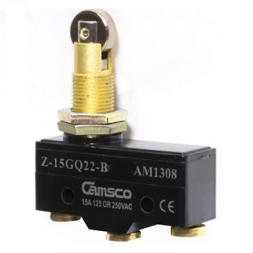 CM-1705  Micro interruttore switch serie CM, in plastica, leva in acciaio  Inox, 1NO+